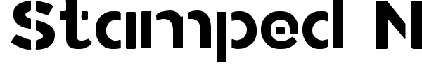 Stamped Navy font preview